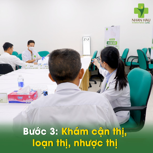 Khám sức khỏe lái xe B2: Quy trình, thủ tục và chi phí 4 Bước 3: Khám cận thị, loạn thị, nhược thị