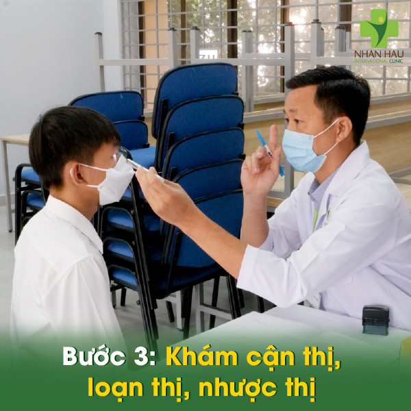 Khám sức khỏe lái xe A1: Quy trình, thủ tục và chi phí 3 Khám cận thị, loạn thị, nhược thị