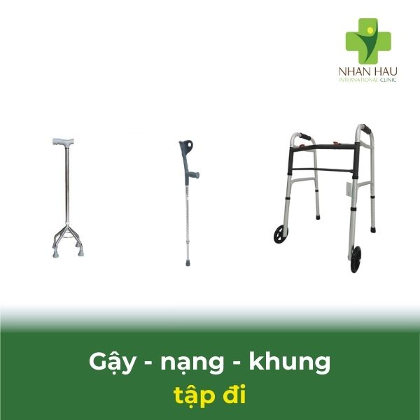 gậy nạng khung tập đi - dụng cụ tập luyện cho người sau tai biến