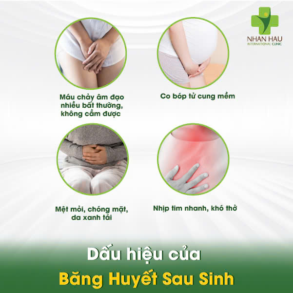 Dấu hiệu của Băng Huyết Sau Sinh